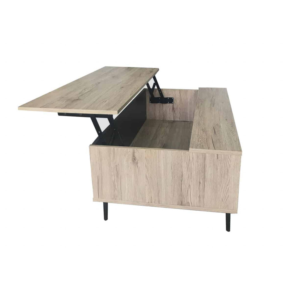 Couchtisch Benton Modern MDF Metall Braun