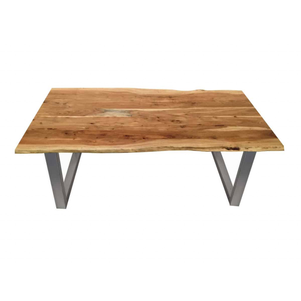 Esstisch Vanaja Modern Massivholz Metall Akazie Braun