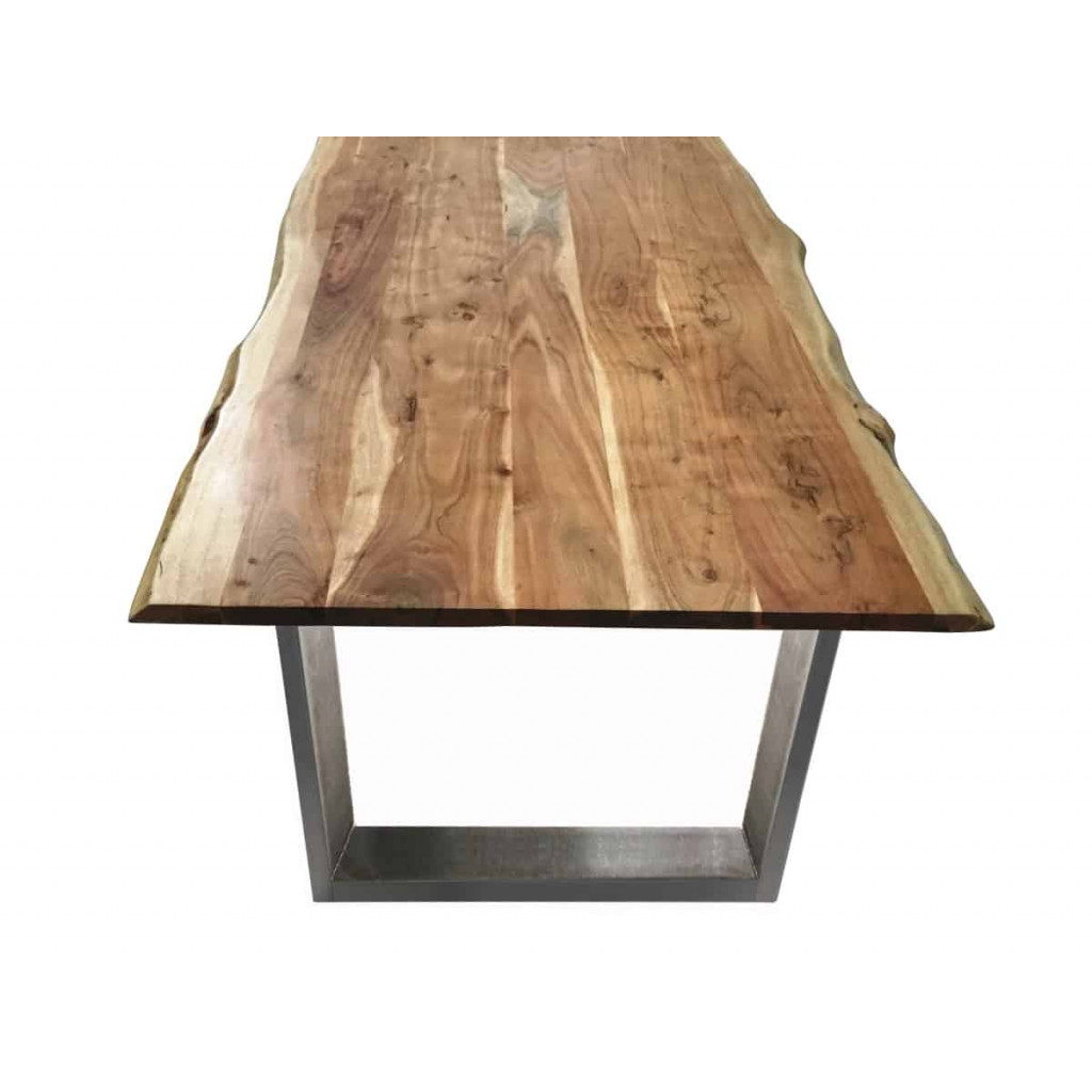 Esstisch Vanaja Modern Massivholz Metall Akazie Braun