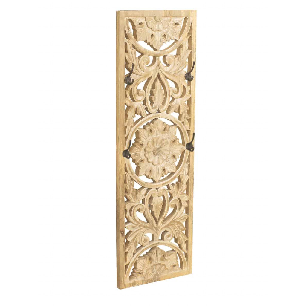 Garderobenhaken Varanasi Modern Massivholz Mango Natur