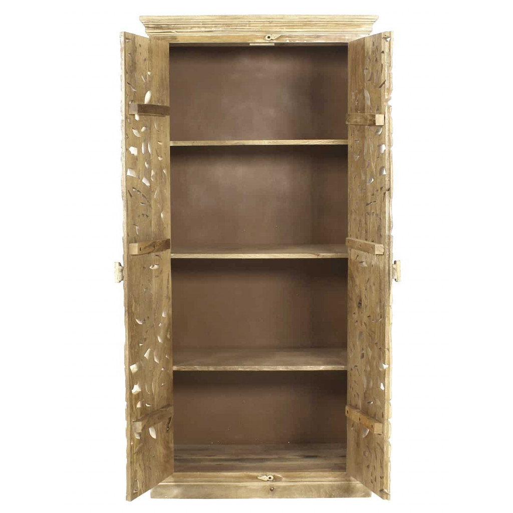 Garderobenschrank Varanasi Modern Massivholz Mango Natur