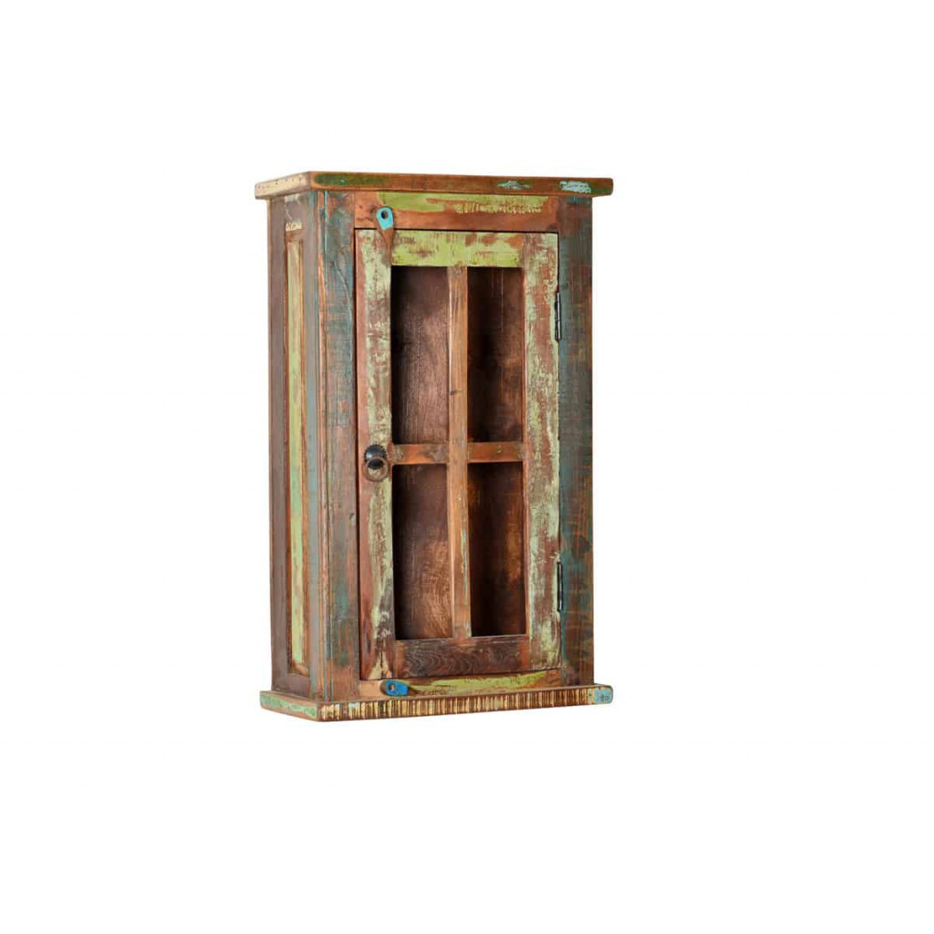 Hängeschrank  Shabby Chic Massivholz Recycletes Holz Braun