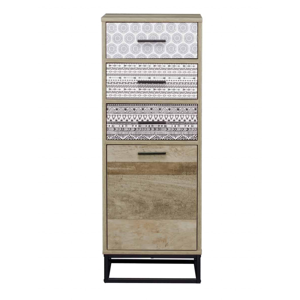 Highboard Benton Modern MDF Metall Braun