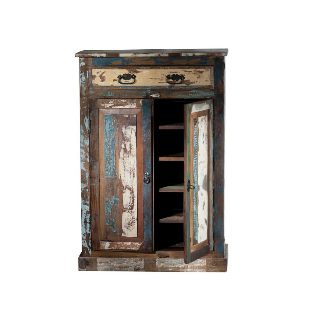 Highboard  Shabby Chic Massivholz Recycletes Holz Braun