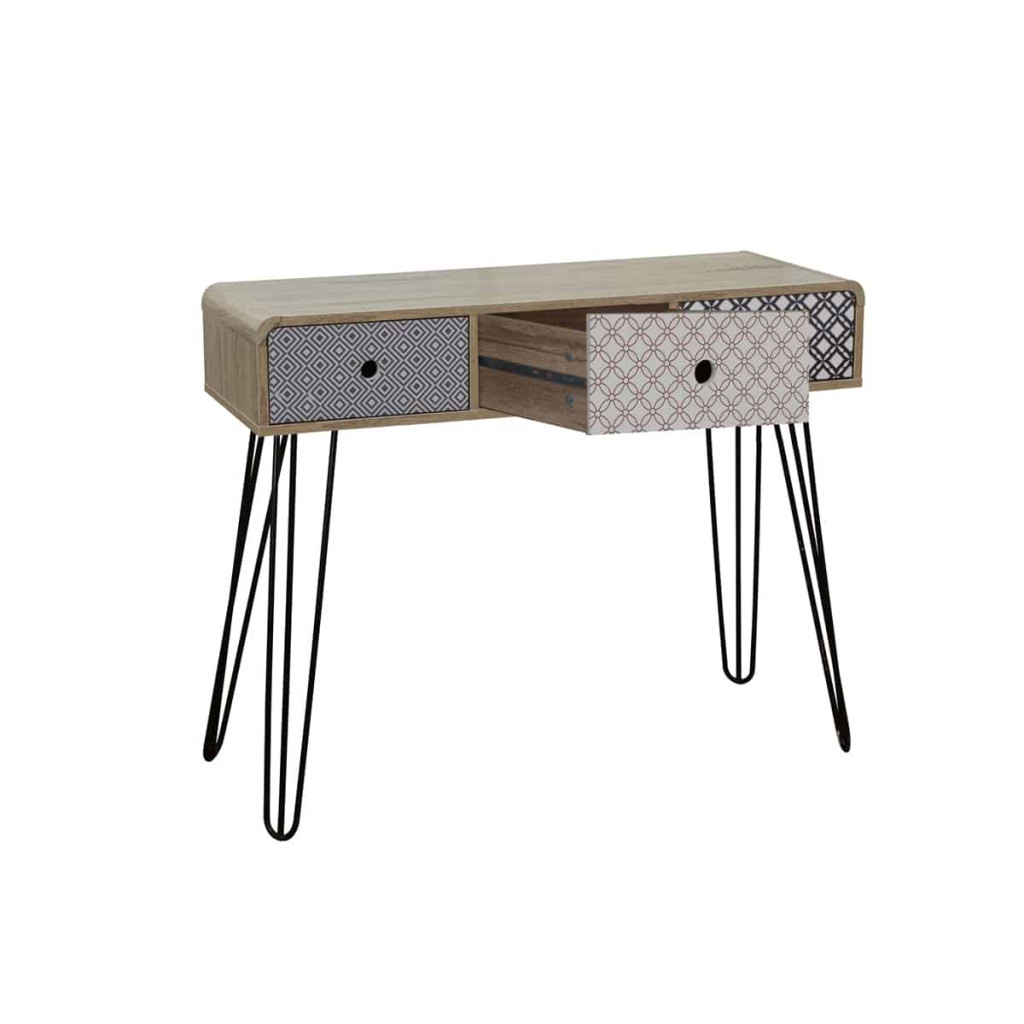 Konsole Benton Modern MDF Metall Braun