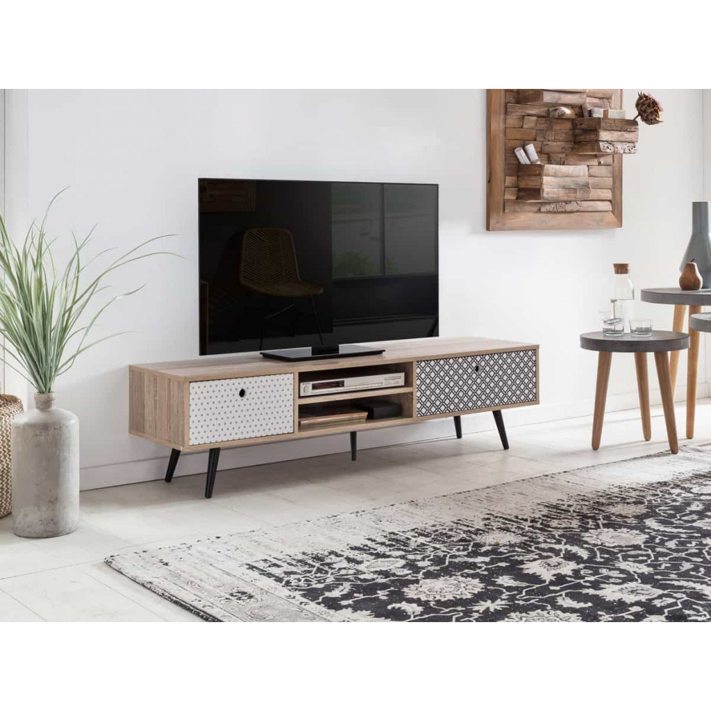 Lowboard Benton Modern MDF Metall Braun