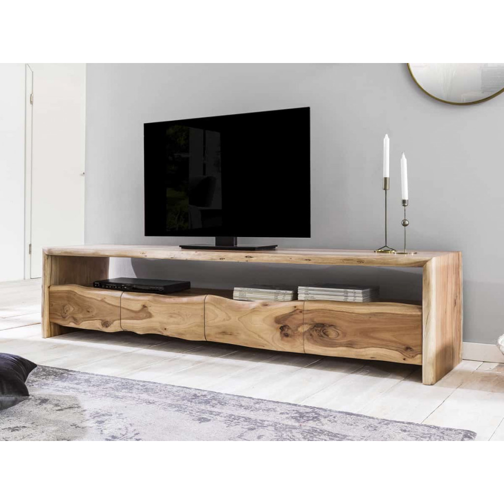 Lowboard  Modern Massivholz Akazie Akazie natur