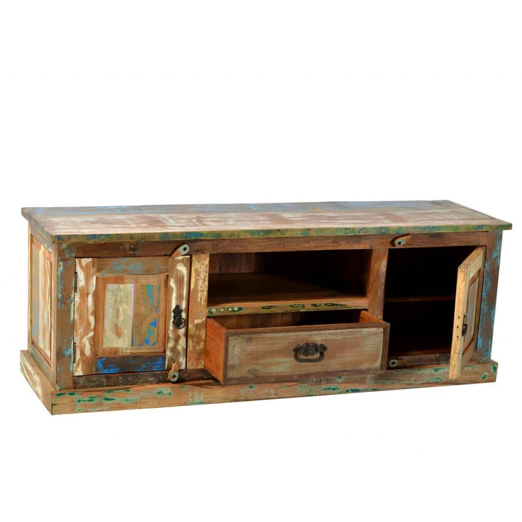 Lowboard  Shabby Chic Massivholz Recycletes Holz Braun