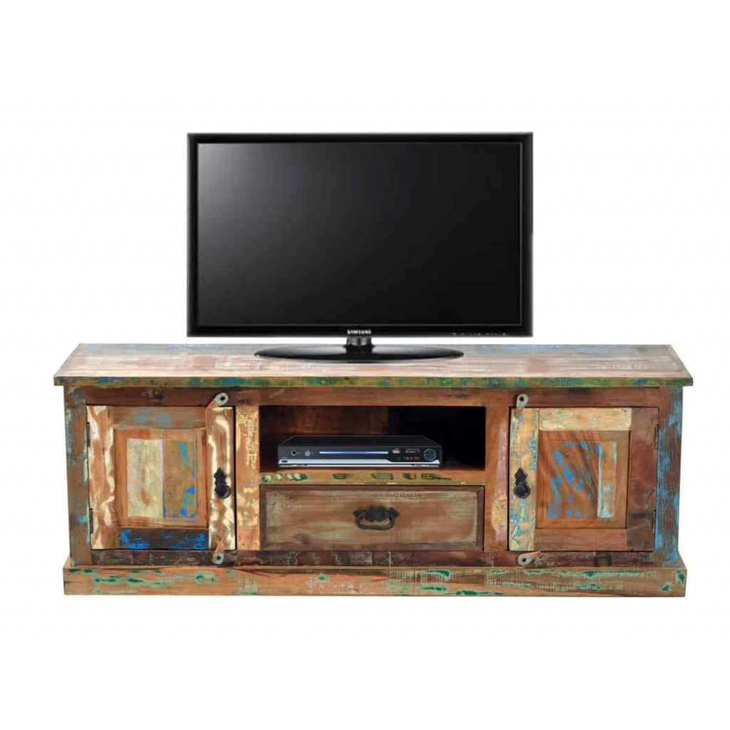 Lowboard  Shabby Chic Massivholz Recycletes Holz Braun