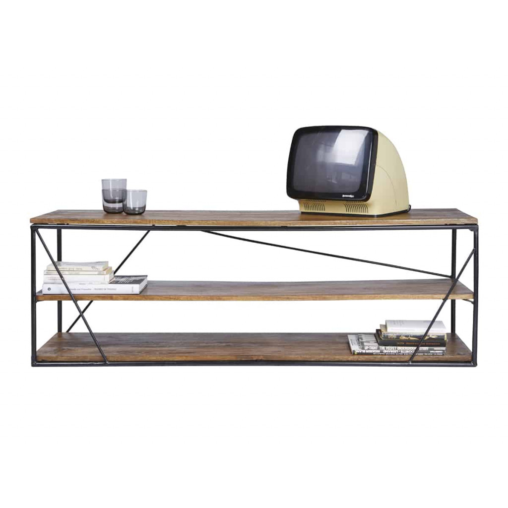 Lowboard Tom Tailor Modern Massivholz Metall Mango Braun