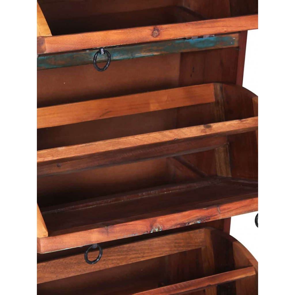 Schuhschrank Seaside Shabby Chic Recycletes Holz Braun