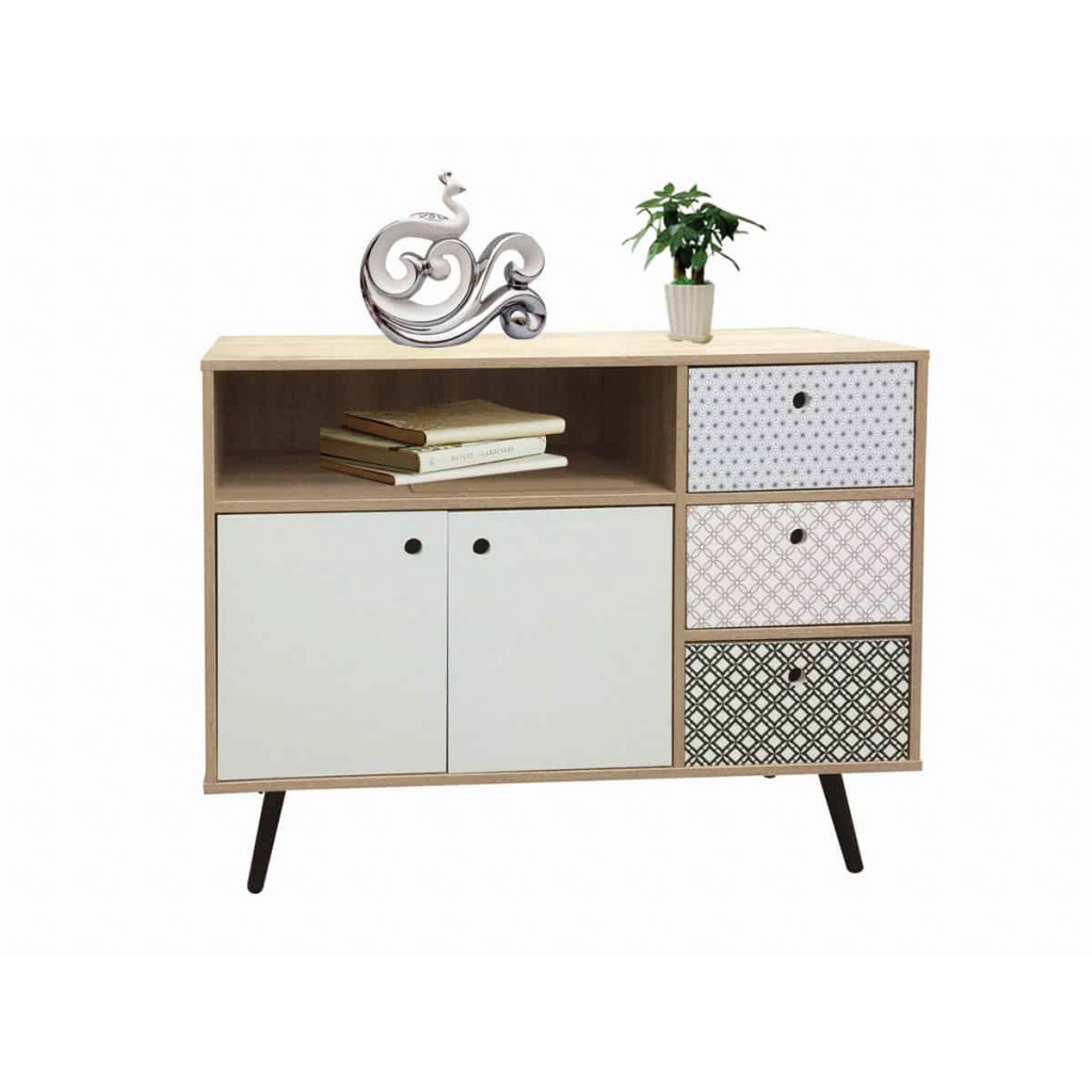 Sideboard Benton Modern MDF Metall Braun