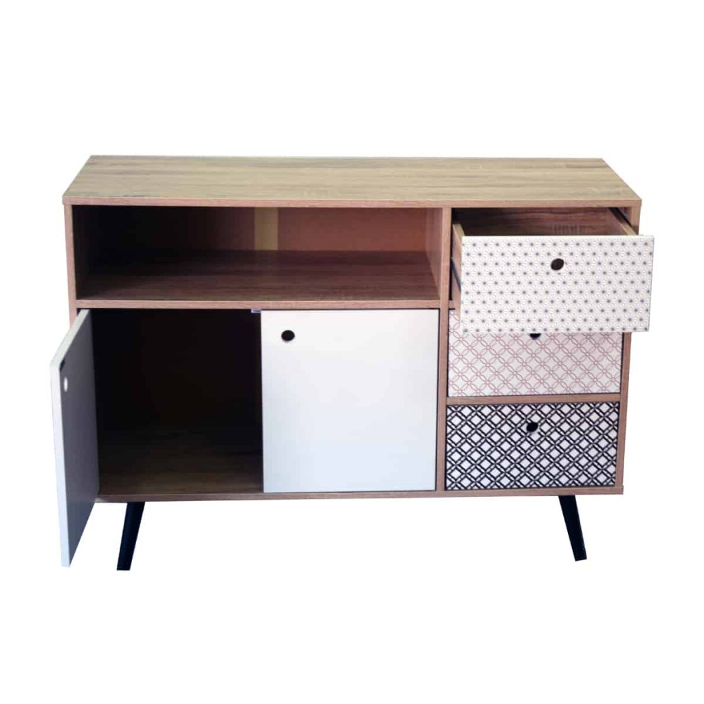 Sideboard Benton Modern MDF Metall Braun