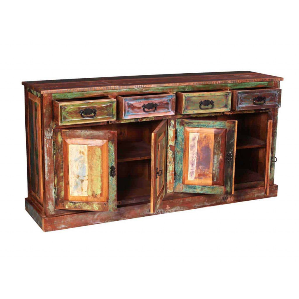 Sideboard  Shabby Chic Massivholz Recycletes Holz Braun