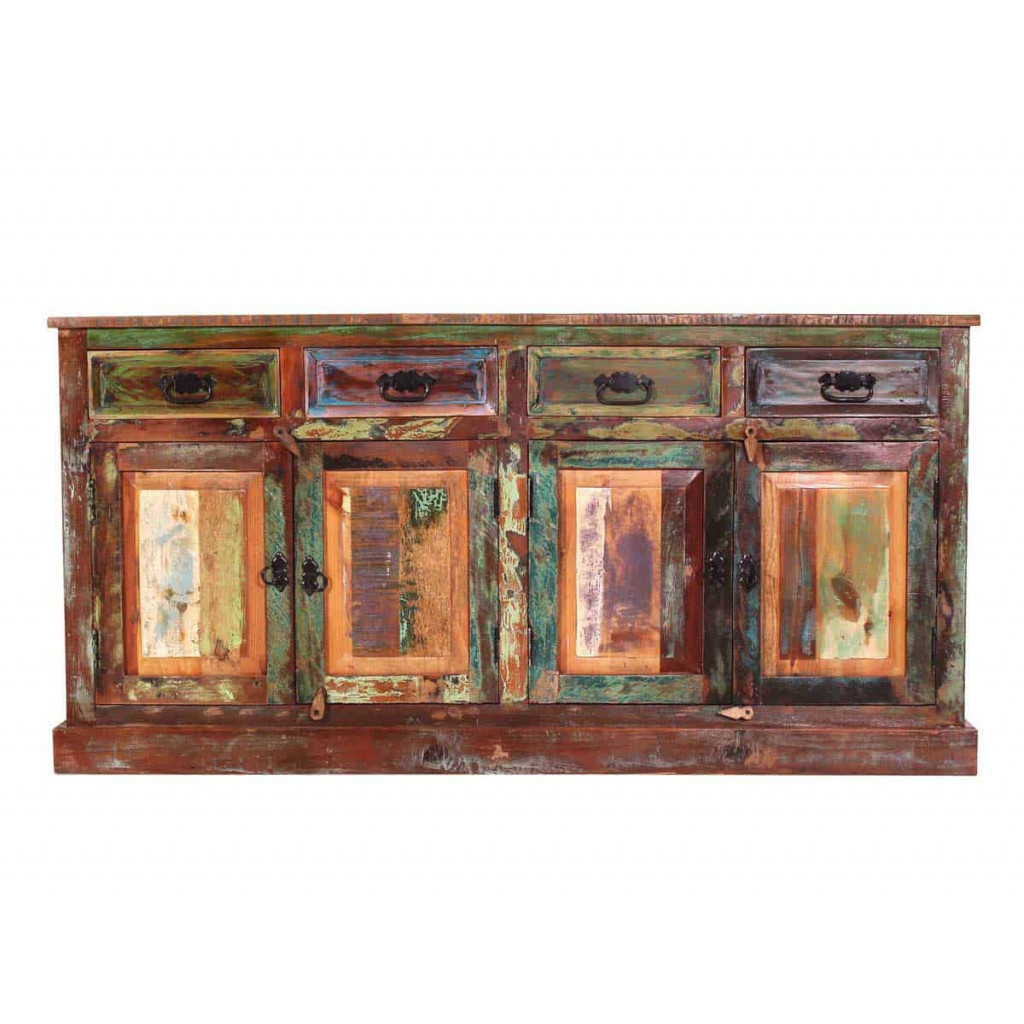Sideboard  Shabby Chic Massivholz Recycletes Holz Braun