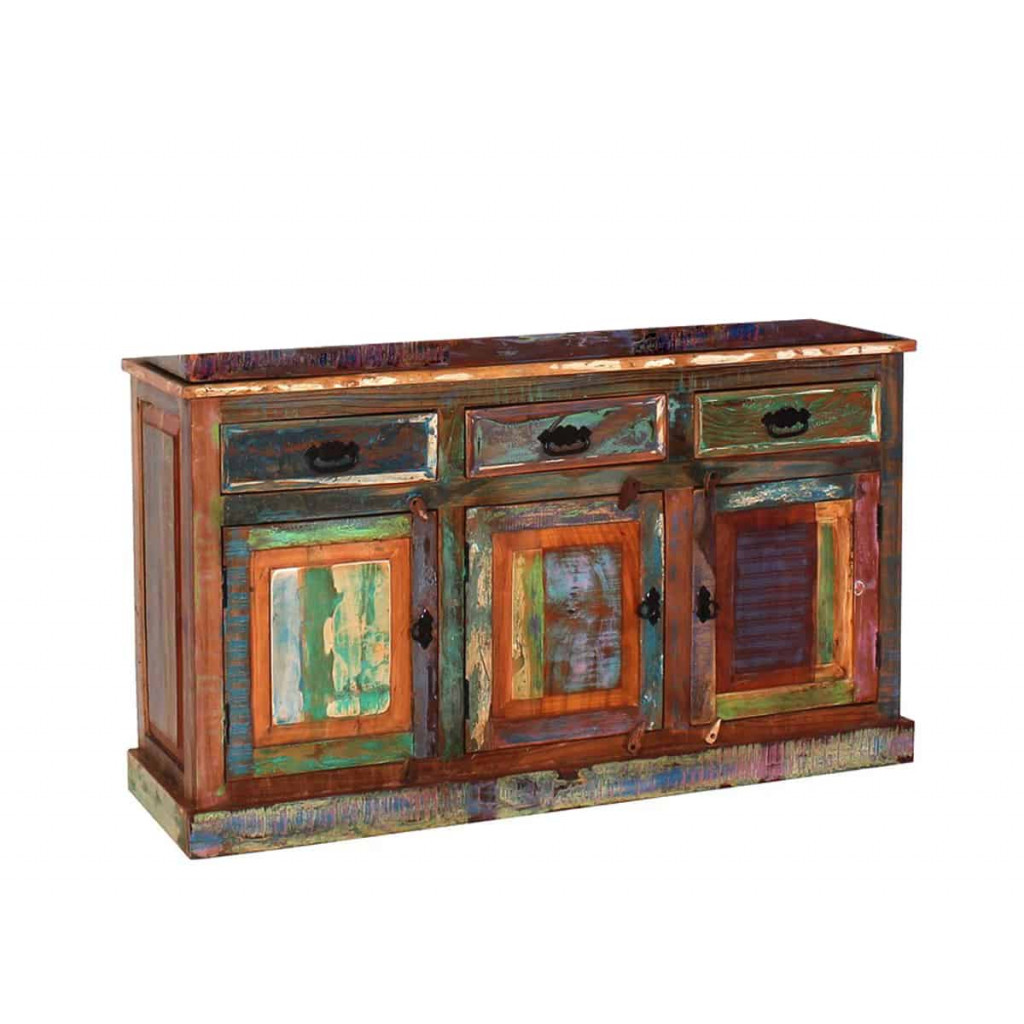 Sideboard  Shabby Chic Massivholz Recycletes Holz Braun