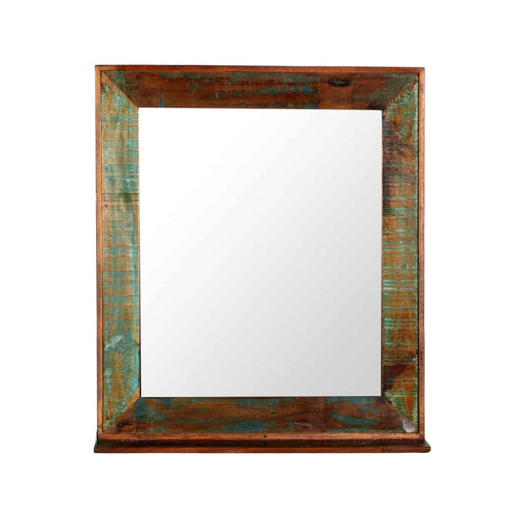 Spiegel  Shabby Chic Massivholz Recycletes Holz Braun