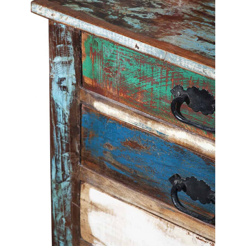 Telefontisch  Shabby Chic Massivholz Recycletes Holz Braun