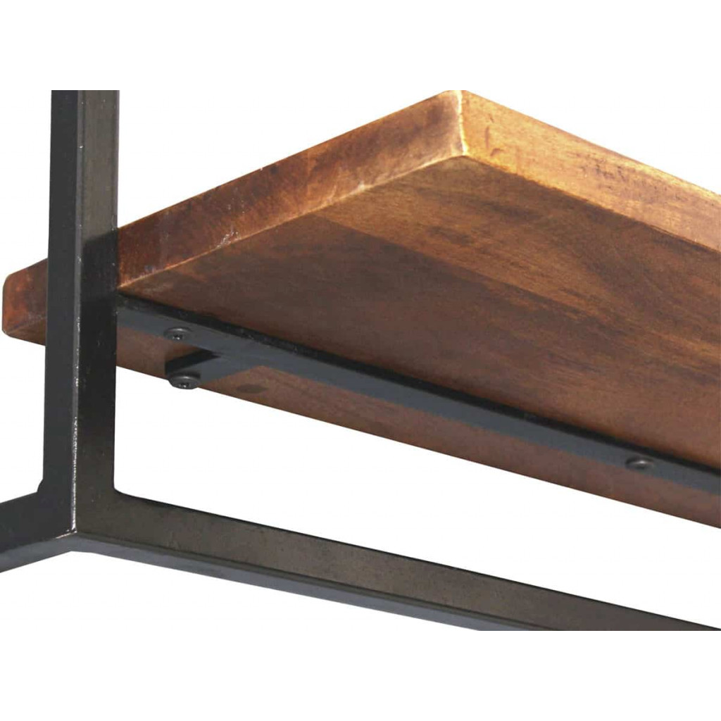 Wandregal Madras Modern Massivholz Metall Akazie Braun