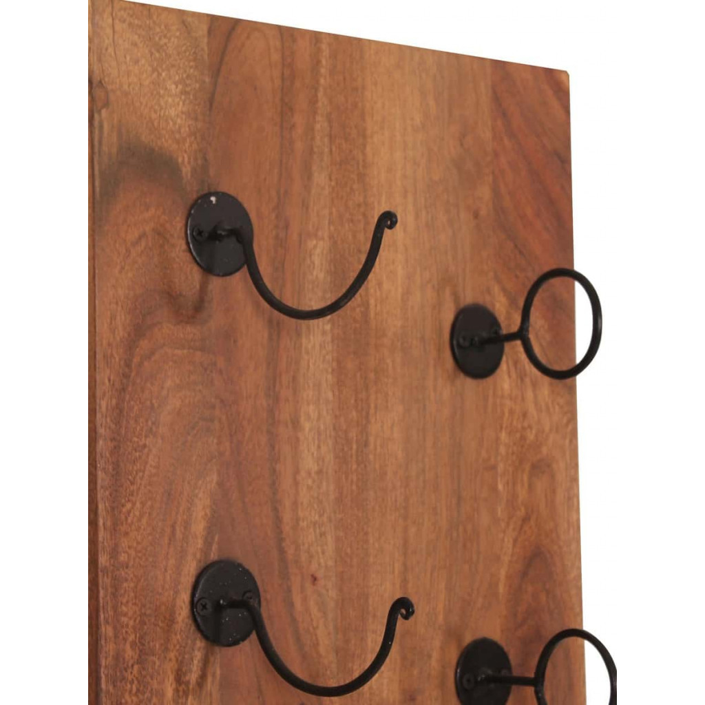 Weinregal Madras Modern Massivholz Metall Mango Braun