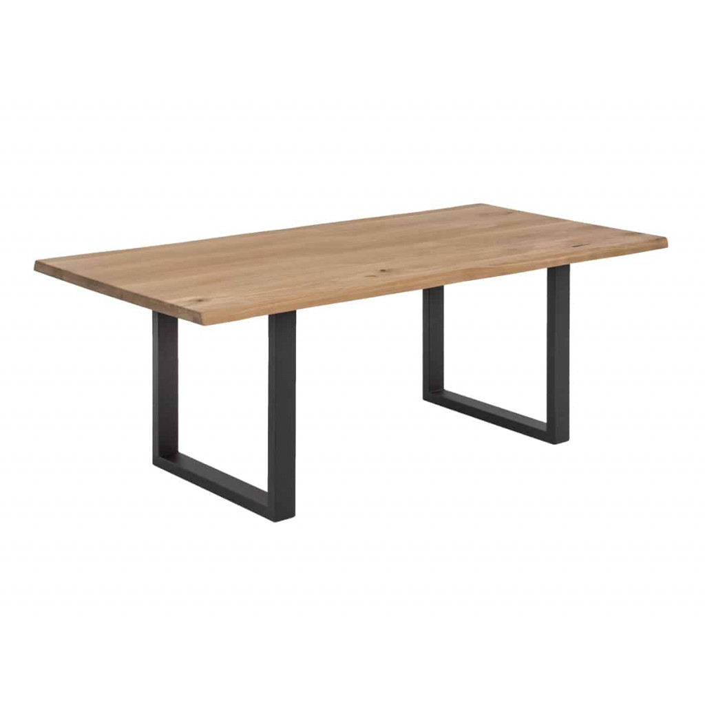 Esstisch  Modern Massivholz Metall Eiche Hellbraun