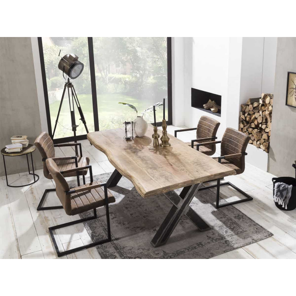 Esstisch Vanaja Modern Mango Dunkelbraun