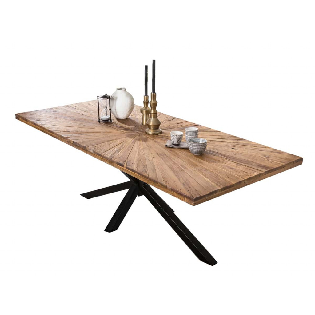 Esstisch Vanaja Modern Teak Dunkelbraun