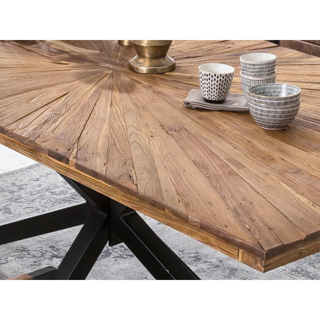 Esstisch Vanaja Modern Teak Dunkelbraun