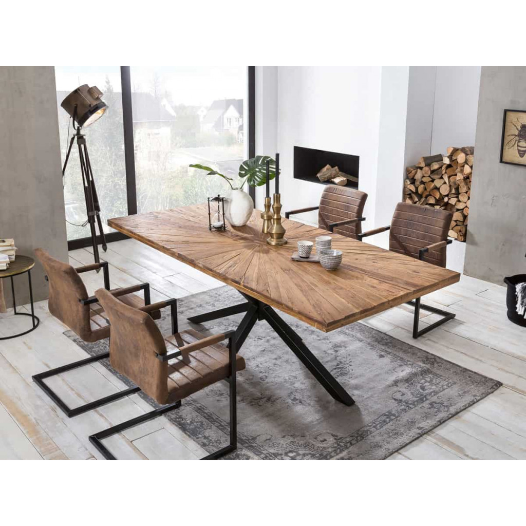 Esstisch Vanaja Modern Teak Dunkelbraun