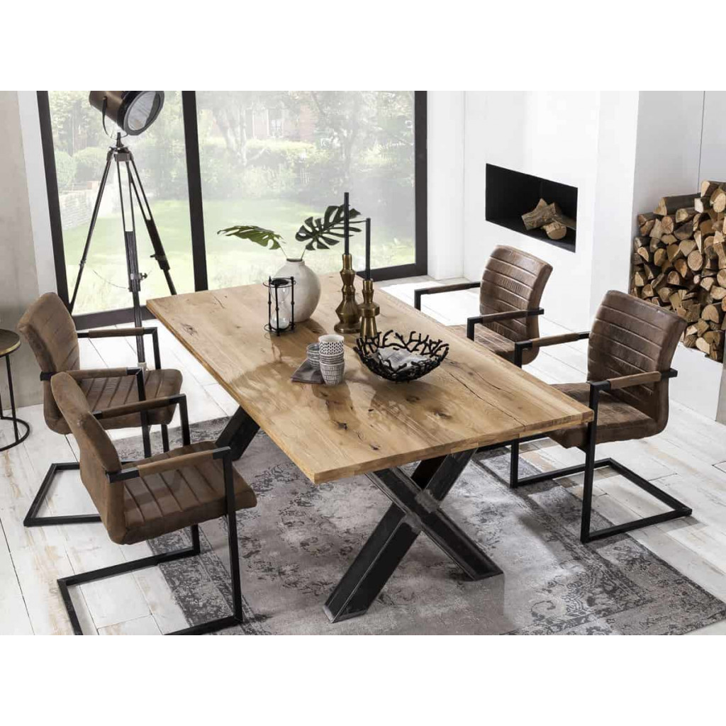 Esstisch Vanaja Modern Wildeiche Hellbraun