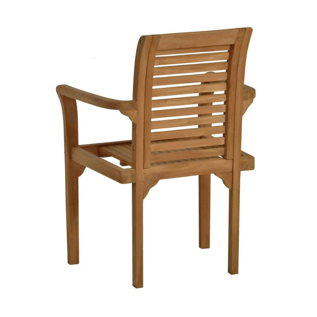 Gartenstuhl  Gartenmöbel Outdoor Modern Massivholz Teak Honig