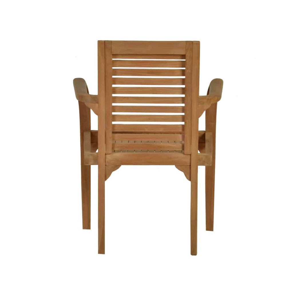 Gartenstuhl  Gartenmöbel Outdoor Modern Massivholz Teak Honig