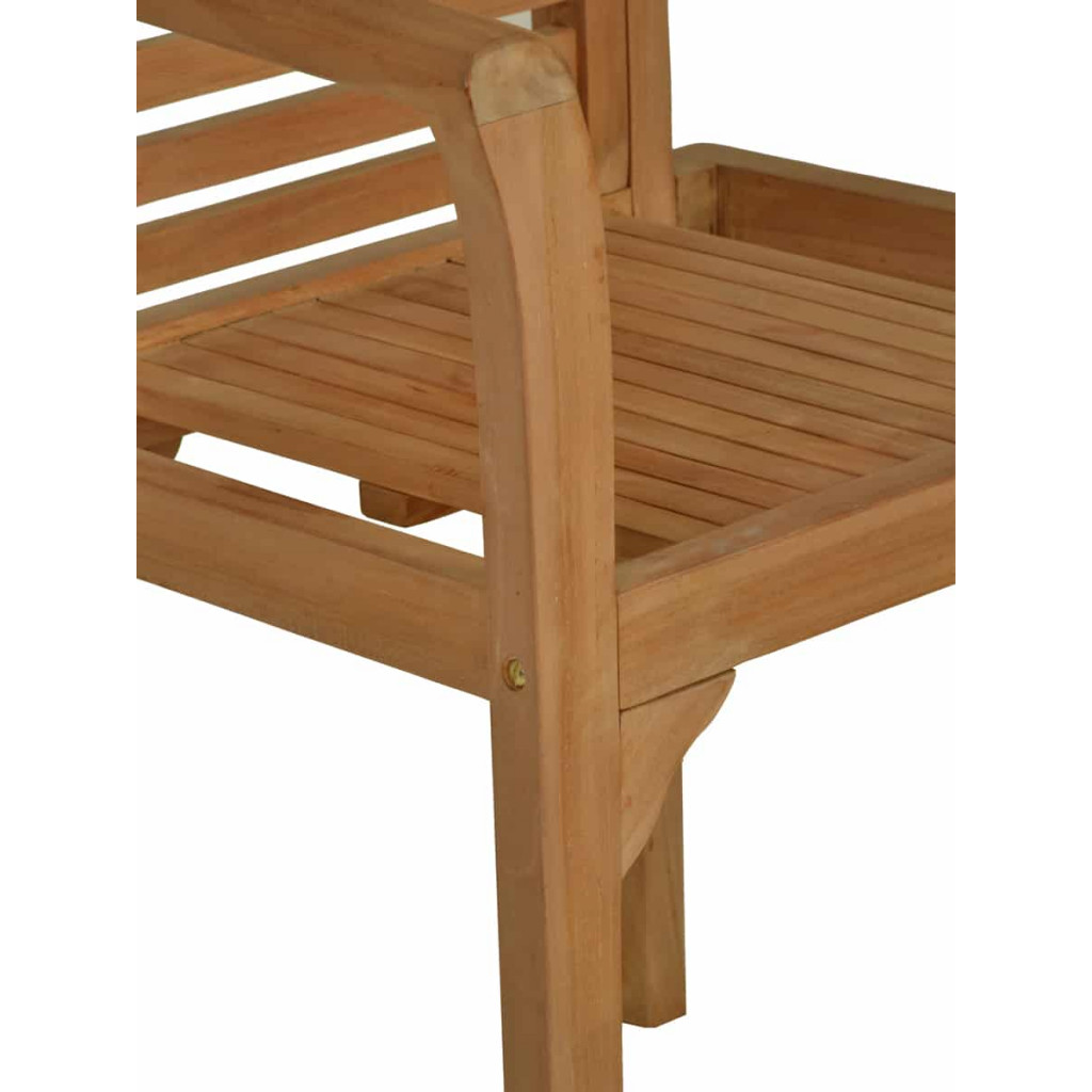 Gartenstuhl  Gartenmöbel Outdoor Modern Massivholz Teak Honig