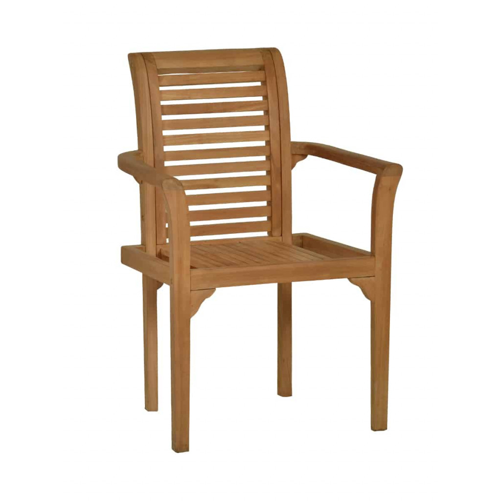 Gartenstuhl  Gartenmöbel Outdoor Modern Massivholz Teak Honig