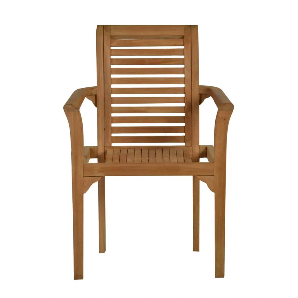 Gartenstuhl  Gartenmöbel Outdoor Modern Massivholz Teak Honig