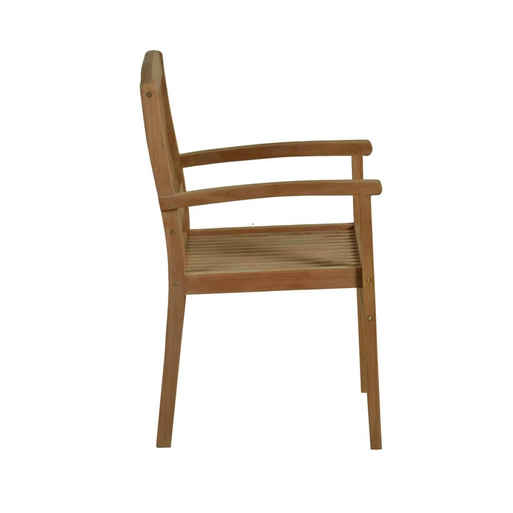 Gartenstuhl  Gartenmöbel Outdoor Modern Massivholz Teak Honig