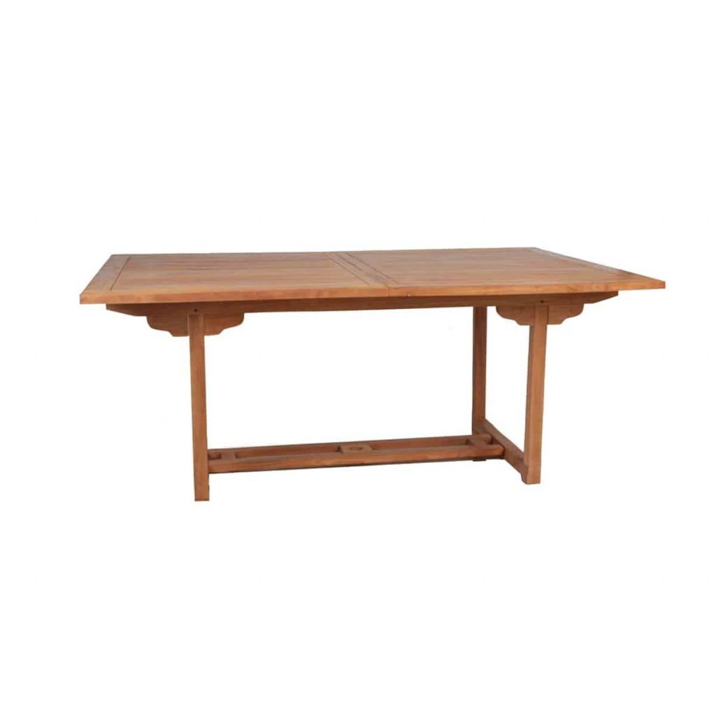 Gartentisch  Gartenmöbel Outdoor Modern Massivholz Teak Honig