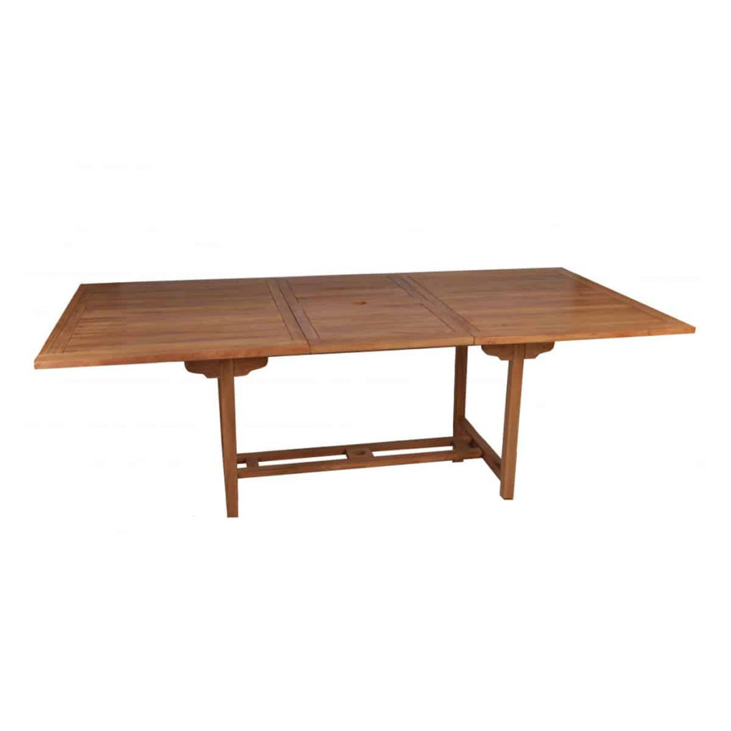 Gartentisch  Gartenmöbel Outdoor Modern Massivholz Teak Honig