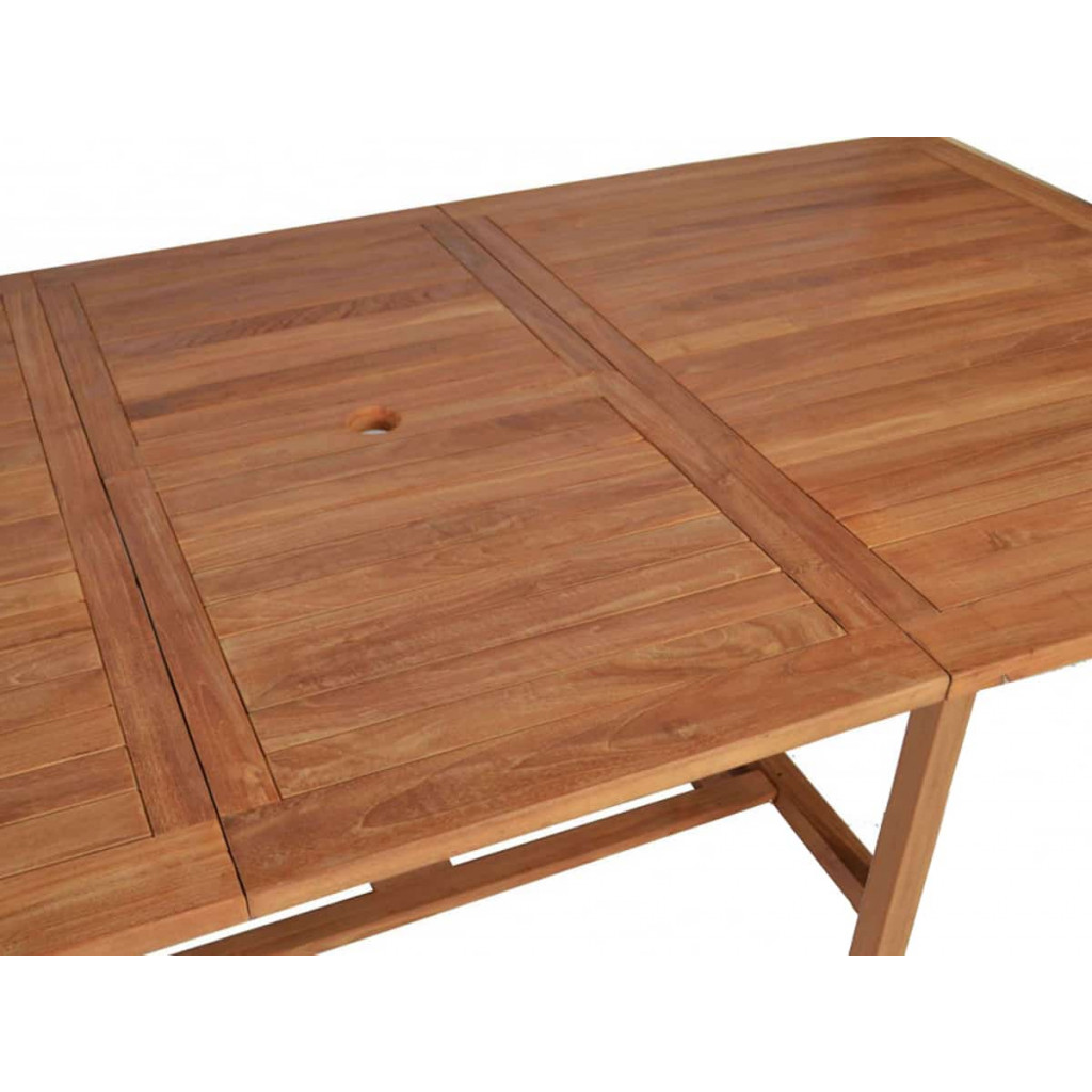 Gartentisch  Gartenmöbel Outdoor Modern Massivholz Teak Honig