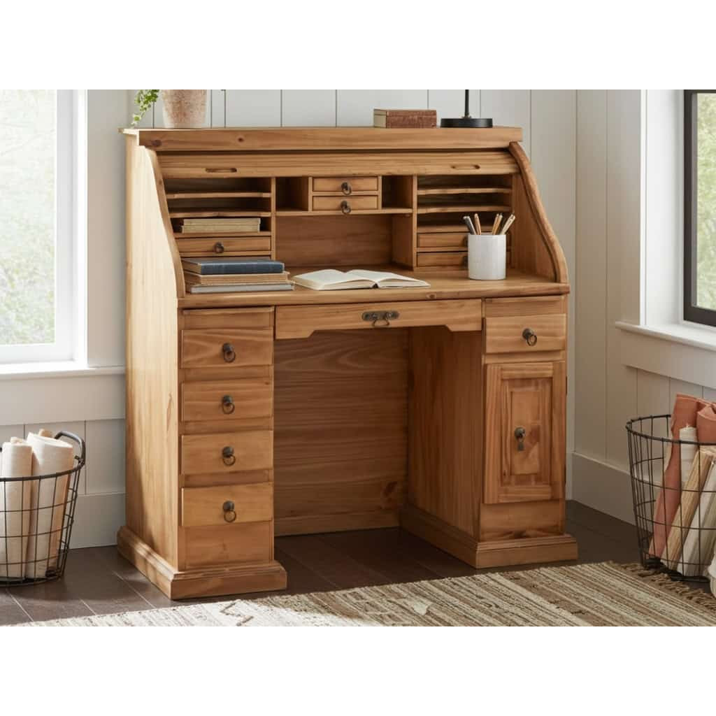 Sekretär Mexico Möbel Landhaus Massivholz Pinie Honig