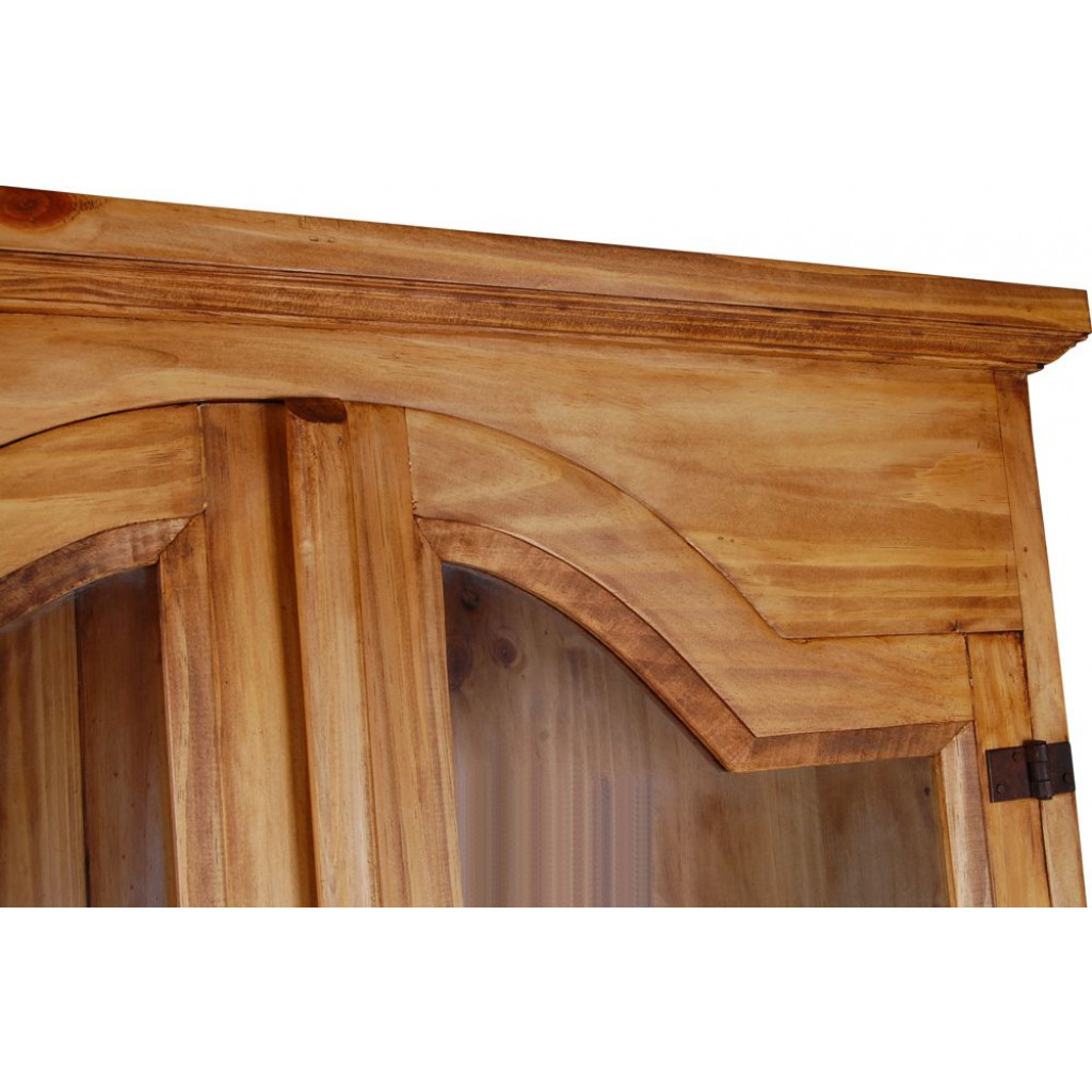 Eckvitrine Mexico Möbel Landhaus Pinie Honig