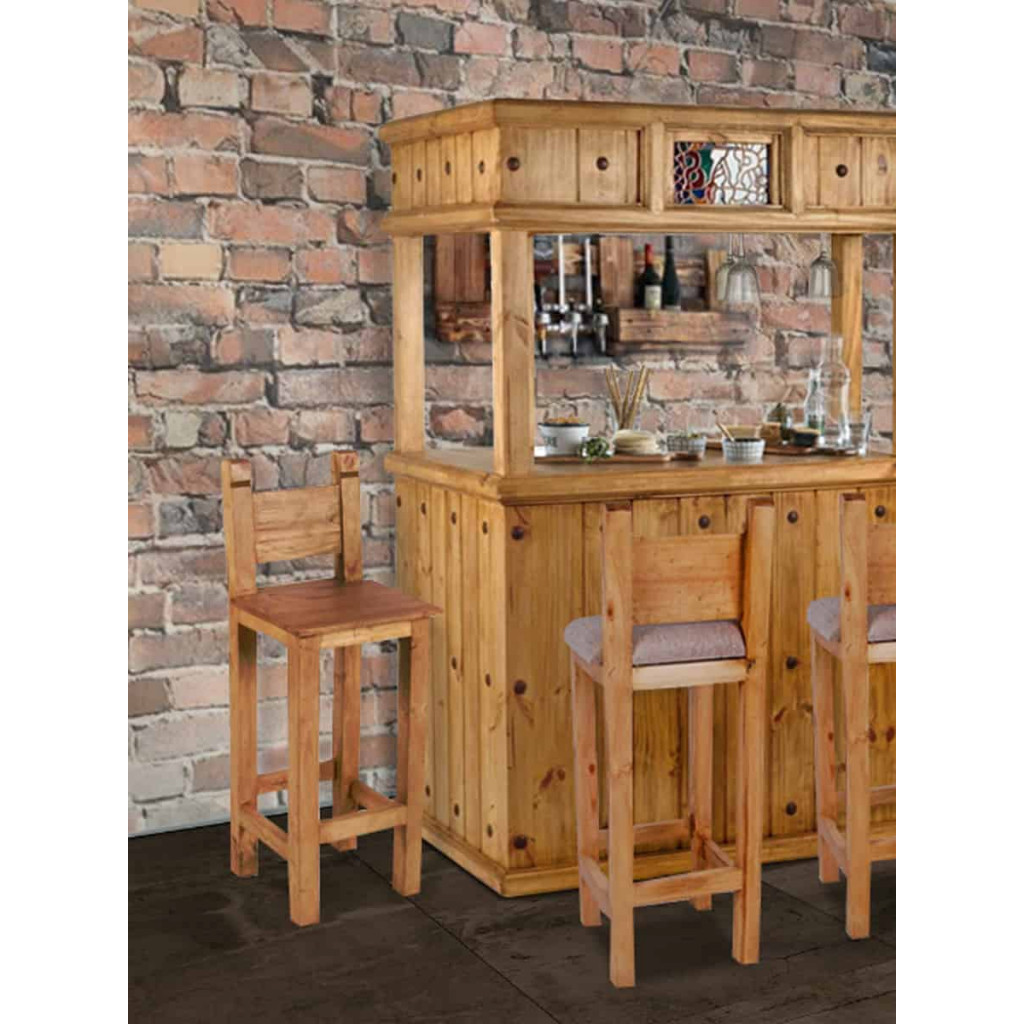 Barhocker Mexico Möbel Landhaus Pinie Honig