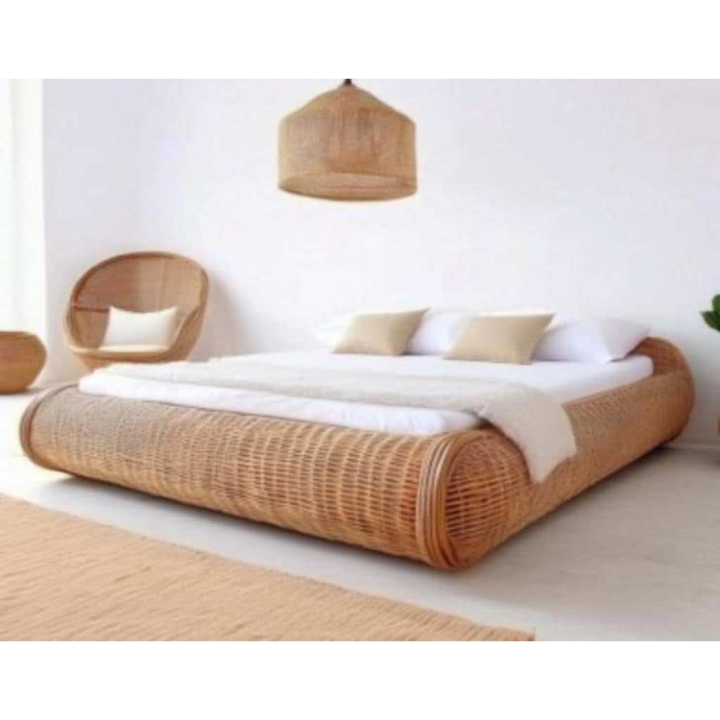 Bett Rattan Modern Rattan Honig