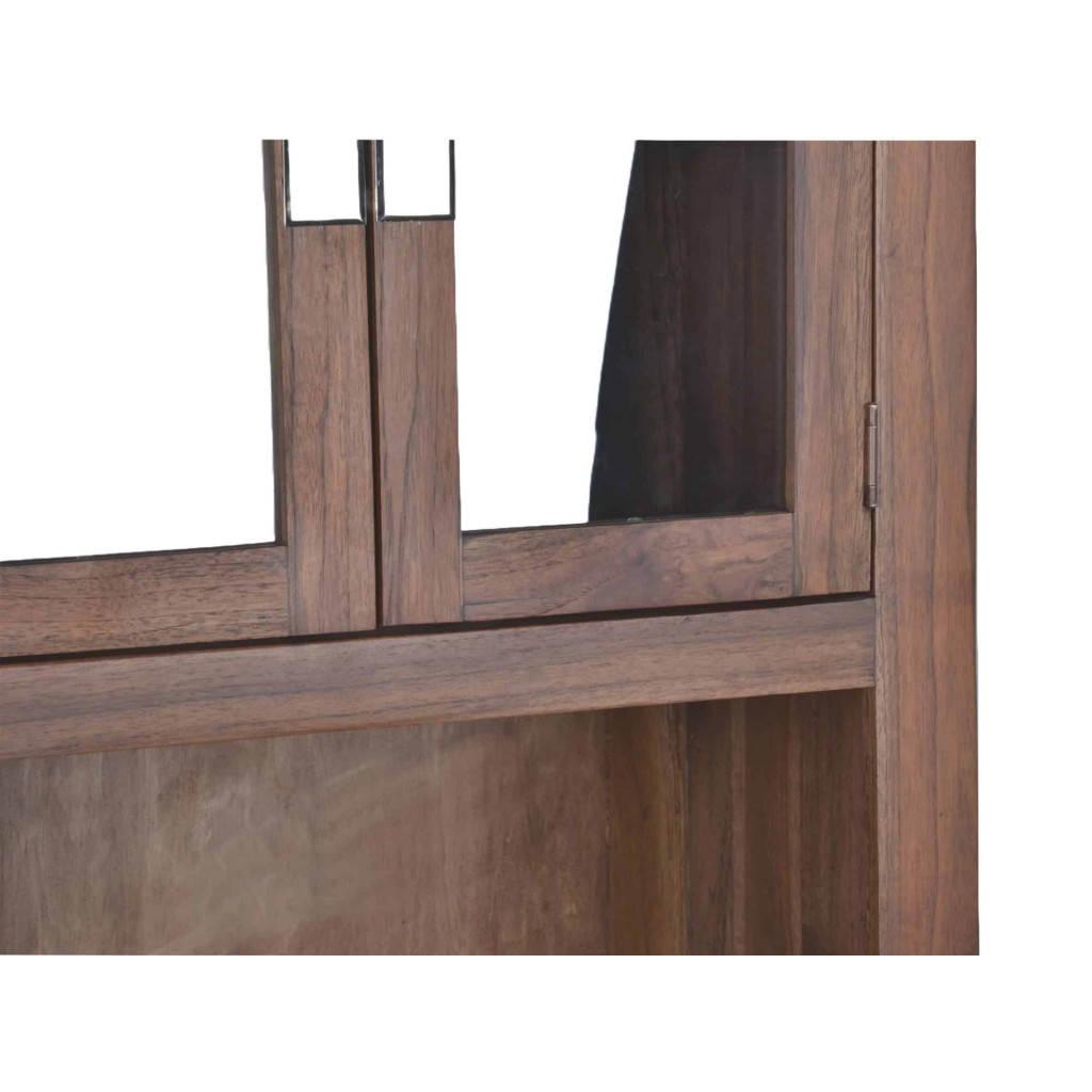 Hochschrank Bhatang Modern Massivholz Teak Braun