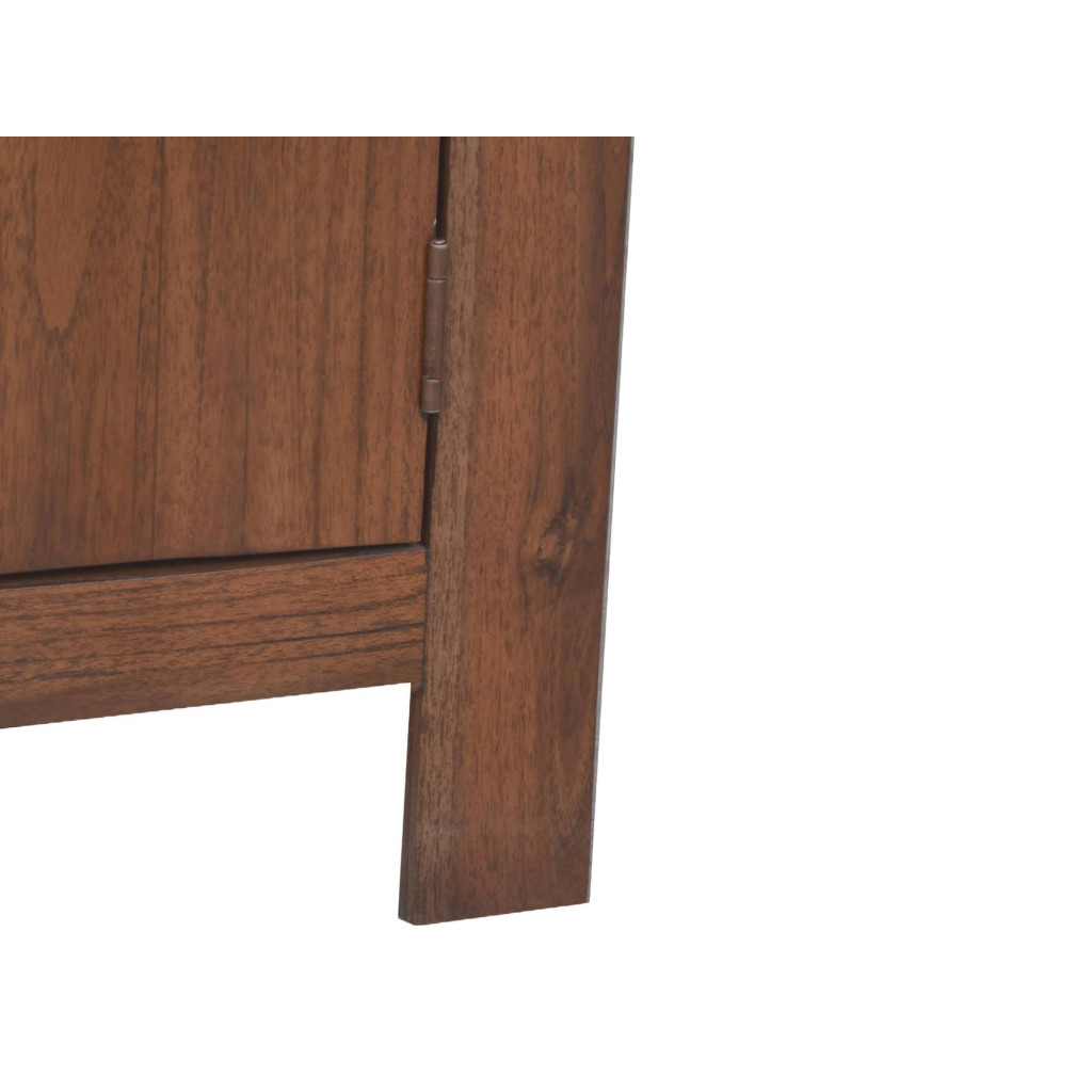 Hochschrank Bhatang Modern Massivholz Teak Braun