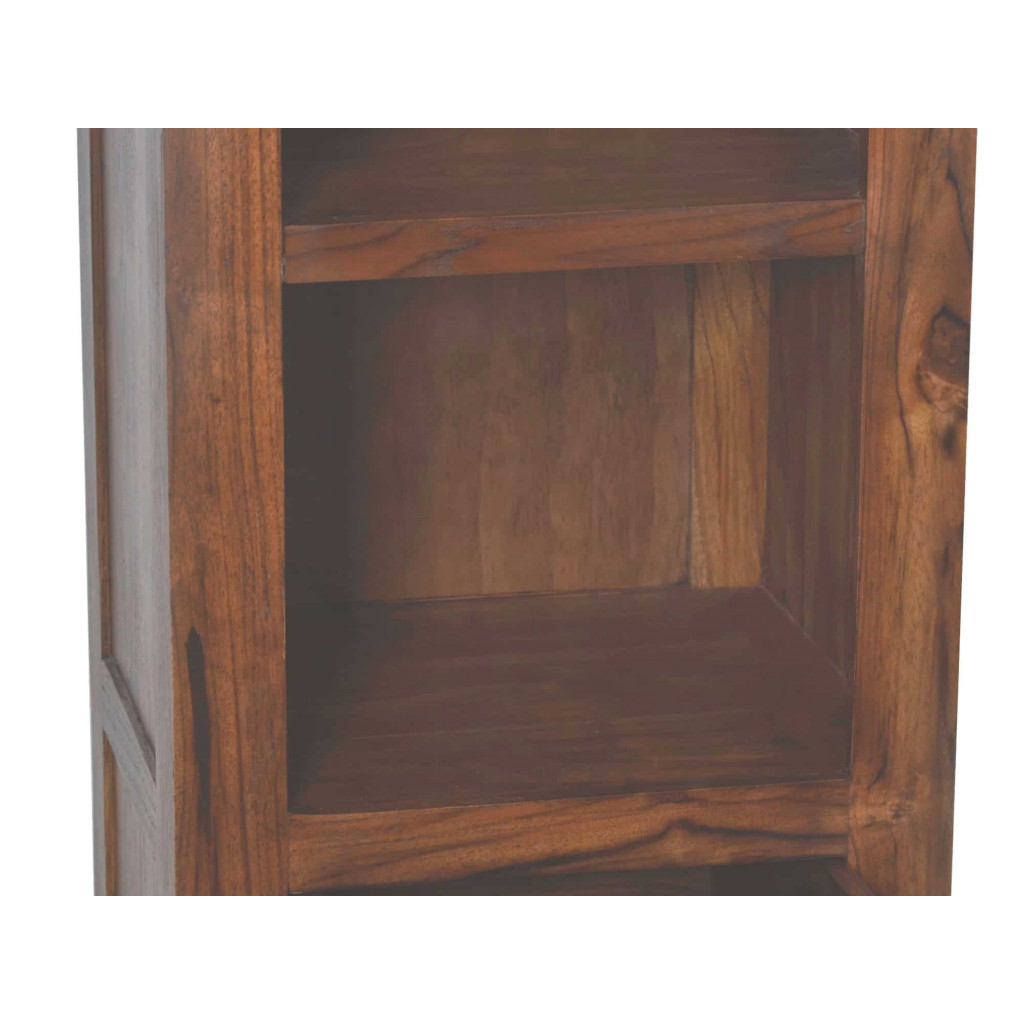 Hochschrank Bhatang Modern Massivholz Teak Braun
