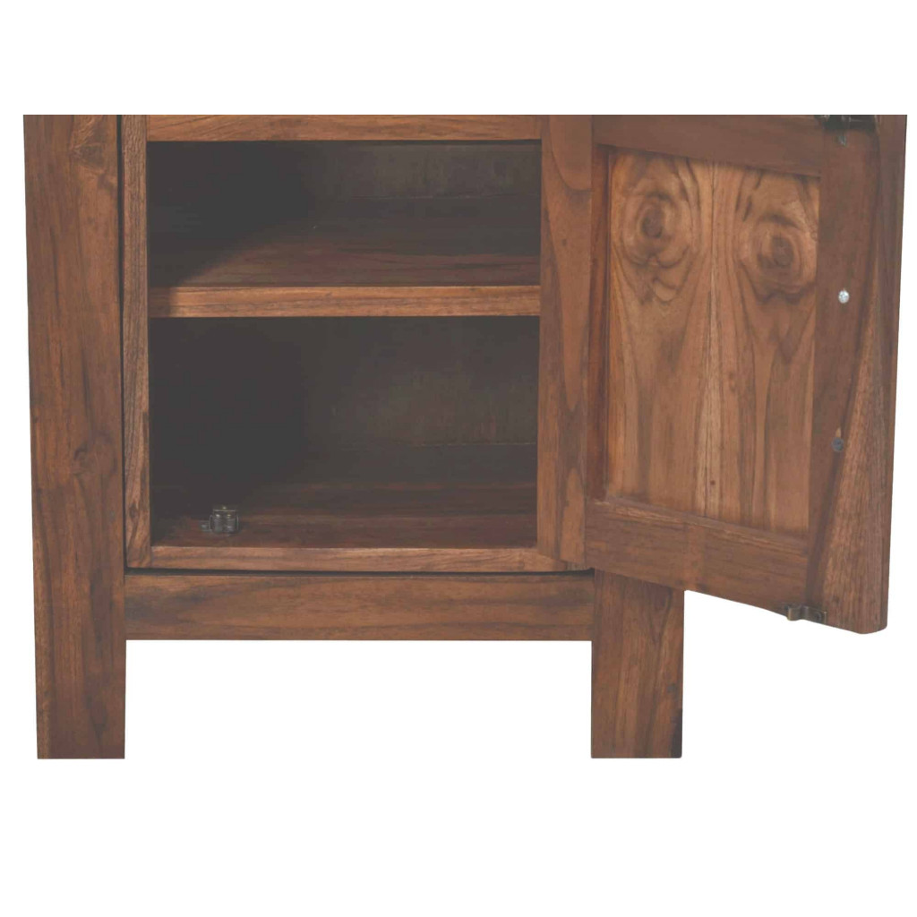 Hochschrank Bhatang Modern Massivholz Teak Braun