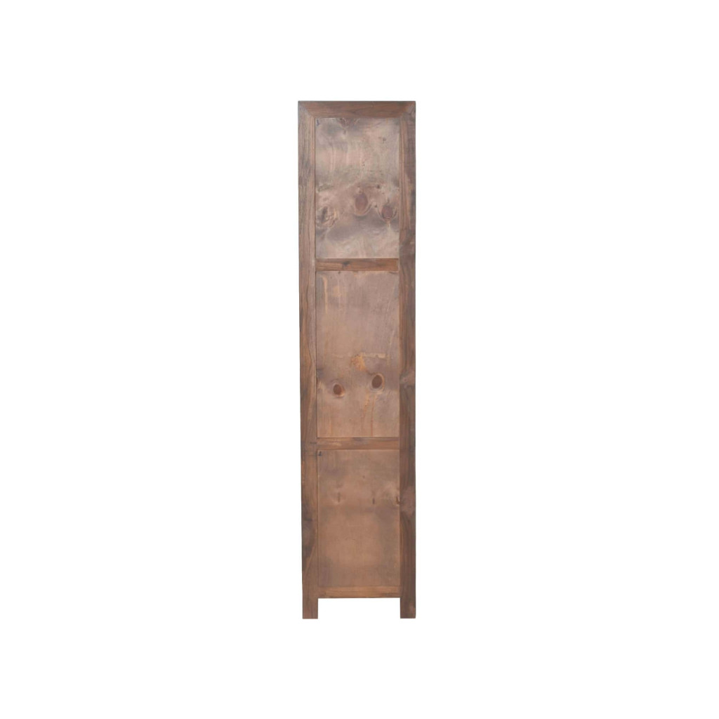 Hochschrank Bhatang Modern Massivholz Teak Braun