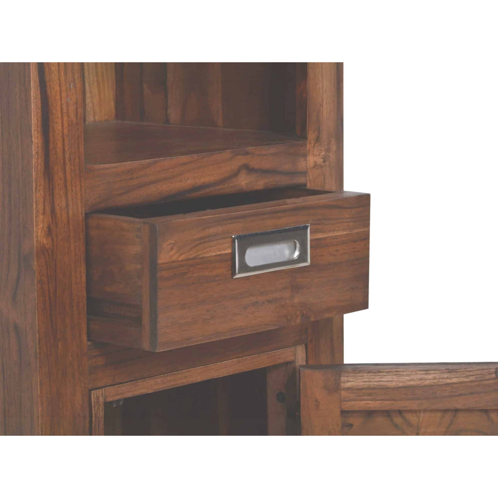 Hochschrank Bhatang Modern Massivholz Teak Braun