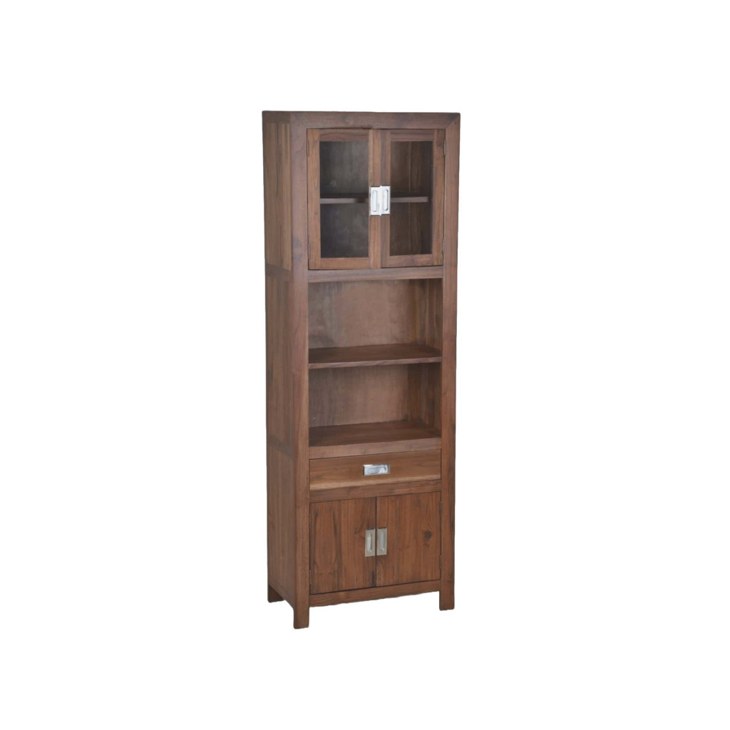 Hochschrank Bhatang Modern Teak Braun